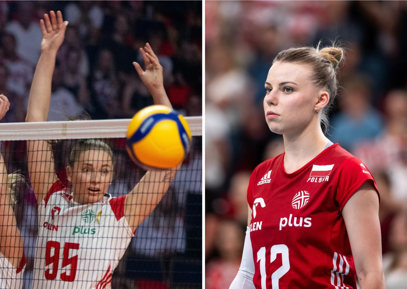 Siatkówka. Magdalena Jurczyk (z lewej) i Aleksandra Szczygłowska