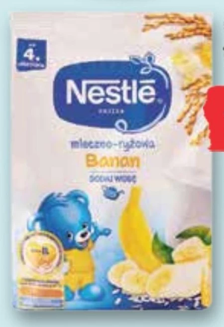 Nestlé Kaszka mleczno-ryżowa banan dla niemowląt po 4. miesiącu 230 g