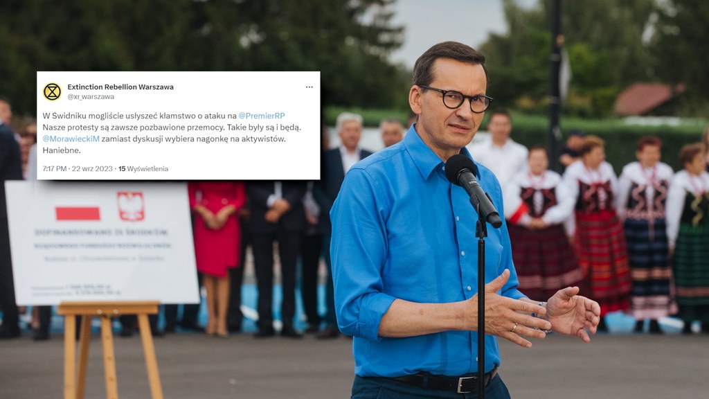 Premier Mateusz Morawiecki powiedział w piątek w Świdniku, że został "zaatakowany" przez aktywistów. Organizacja, która zorganizowała protest odpiera te zarzuty