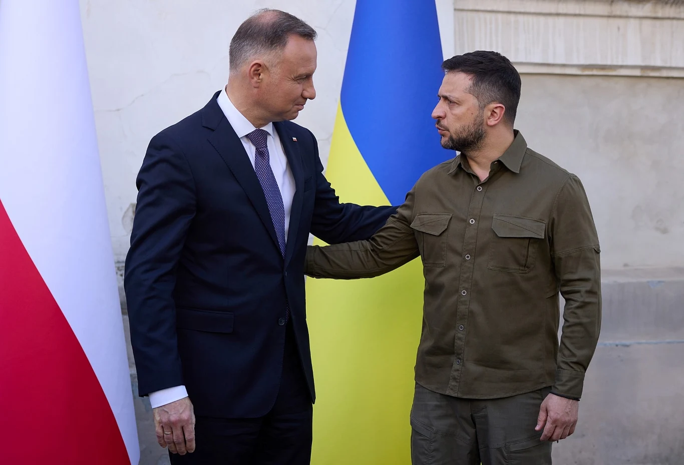 Prezydenci Polski i Ukrainy Andrzej Duda i Wołodymyr Zełenski