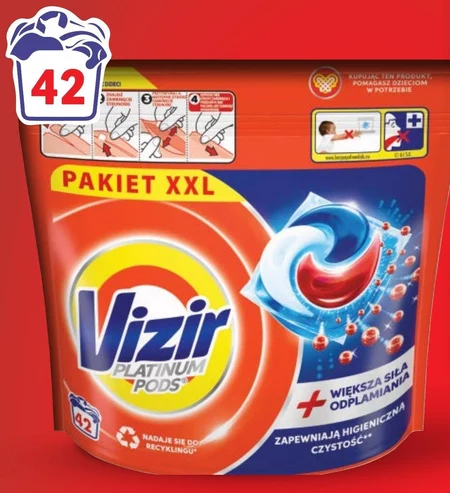 Vizir Platinum PODS Do kolorowych ubrań Kapsułki do prania, 42 prań