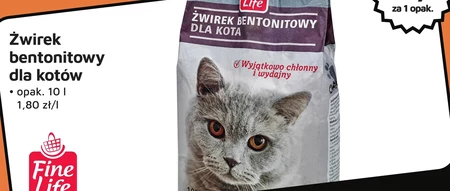 Żwirek bentonitowy Fine life