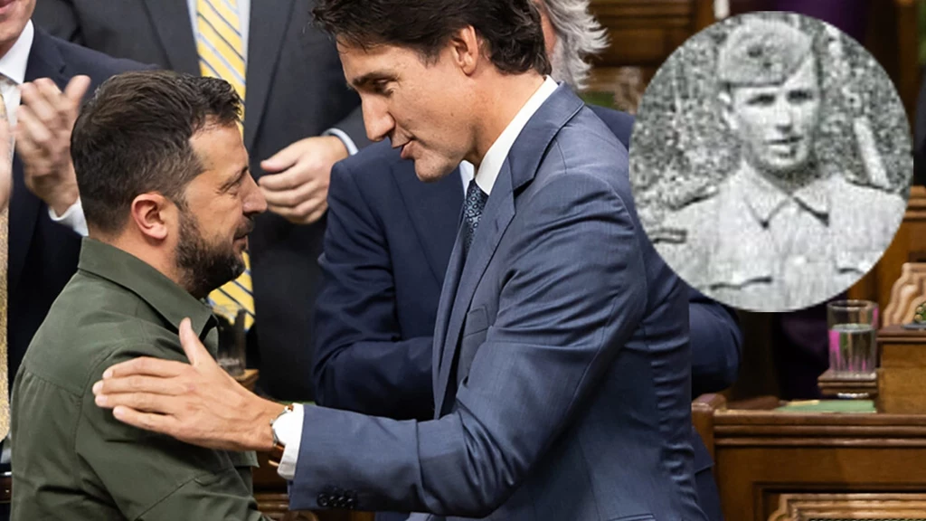 Prezydent Ukrainy Wołodymyr Zełenski i premier Kanady Justin Trudeau