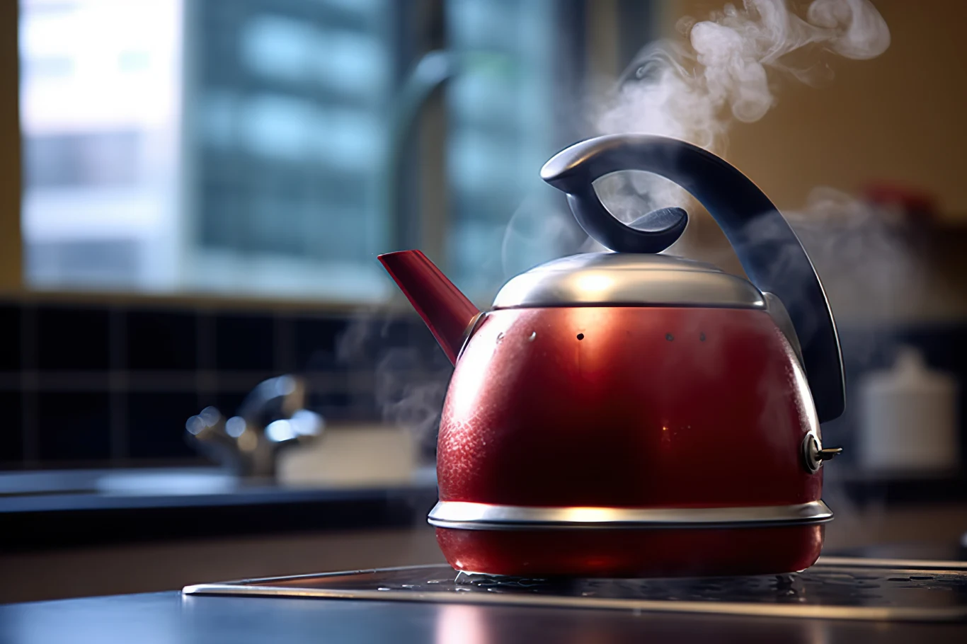 Pod wpływem gorącej pary z czajnika zagniecenia z ubrań znikną ekspresowo Pod wpływem gorącej pary z czajnika zagniecenia z ubrań znikną ekspresowo