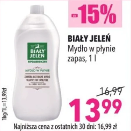 Biały Jeleń Hipoalergiczne mydło w płynie 1 l