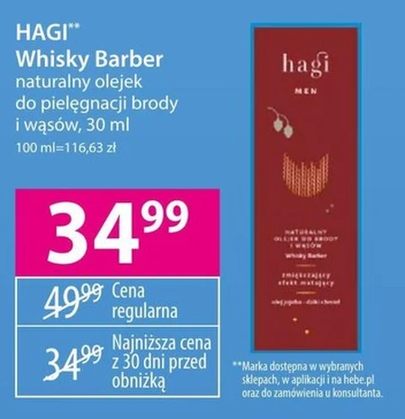 Olejek do brody i wąsów Hagi