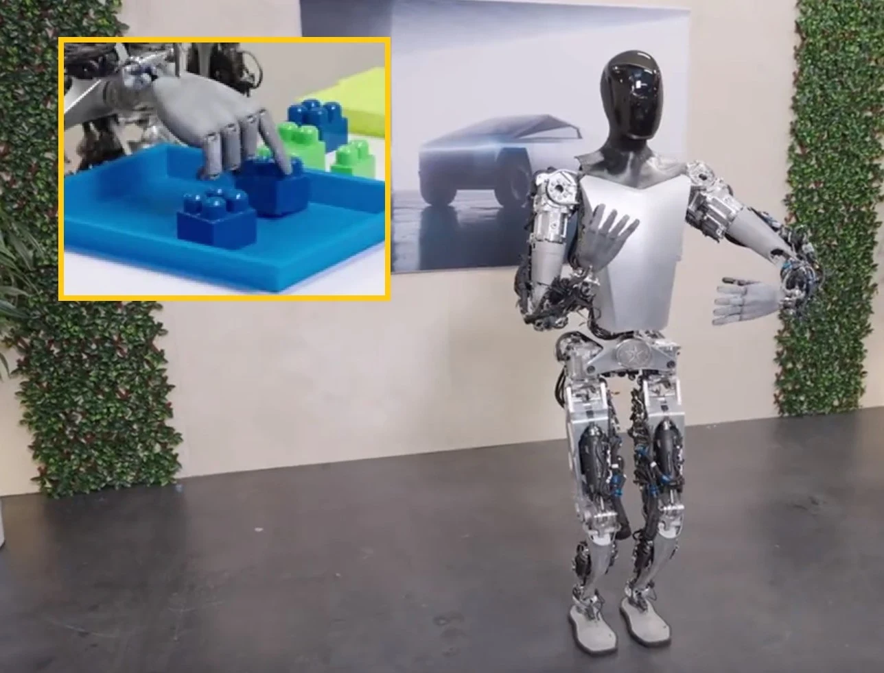 Robot Tesli w najnowszej wersji zyskał nowe czujniki pozwalające rozpoznawać kolory i lokalizację małych przedmiotów w przestrzeni Robot Tesli w najnowszej wersji zyskał nowe czujniki pozwalające rozpoznawać kolory i lokalizację małych przedmiotów w przestrzeni