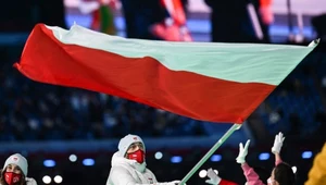 Zbigniew Bródka podczas ceremonii igrzysk w Pekinie