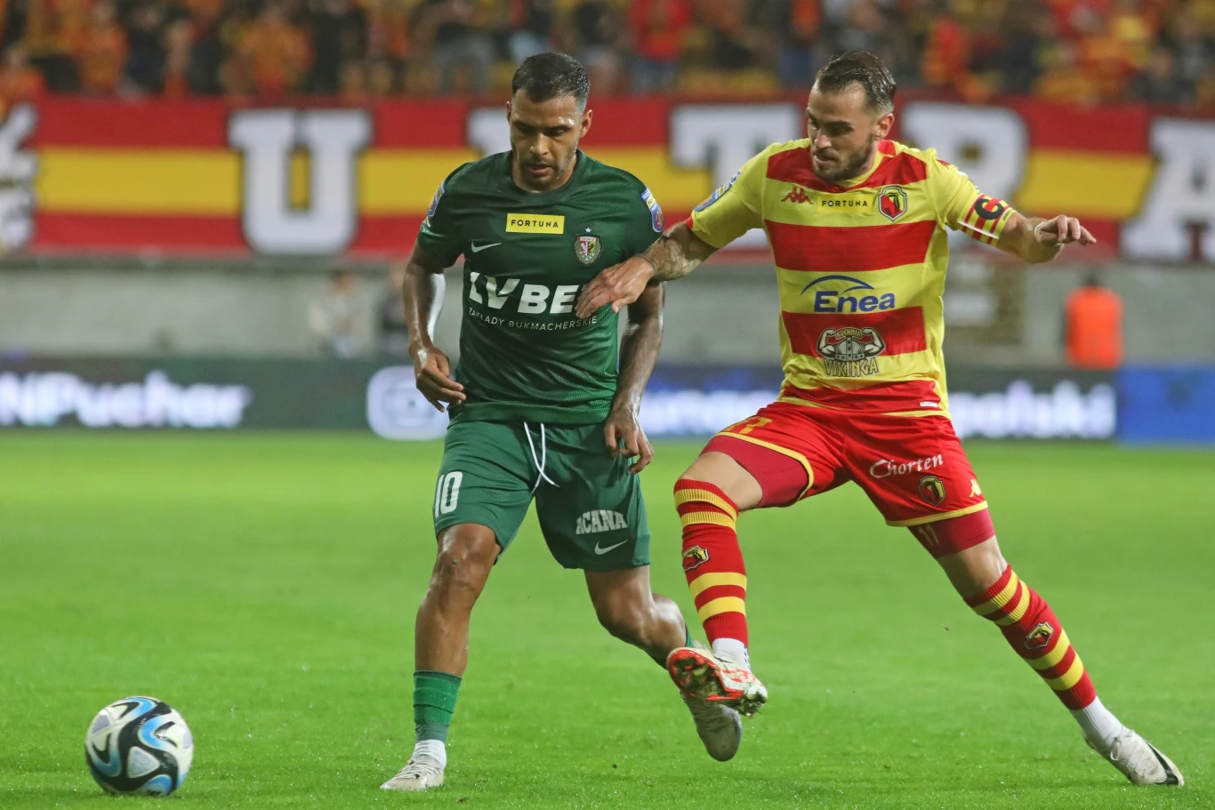 Jesus Imaz też w końcu błysnął - Hiszpan ustalił w 92. minucie wynik na 2:0 dla Jagiellonii