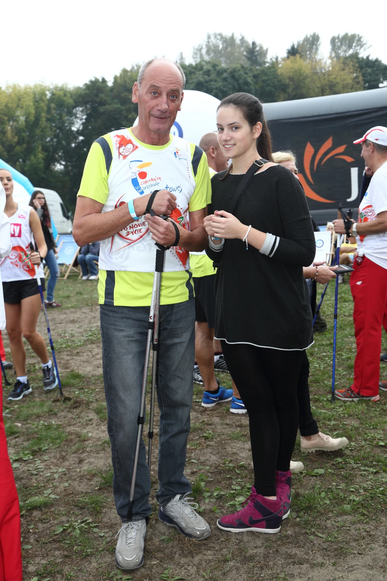 Dariusz Szpakowski z córką Gabrielą w 2014 roku Dariusz Szpakowski z córką Gabrielą w 2014 roku