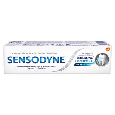 Sensodyne Whitening Wyrób medyczny pasta do zębów z fluorkiem odbudowa i ochrona 75 ml - 1