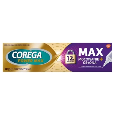 Corega Power Max Krem mocujący do protez zębowych neutralny smak 40 g - 3