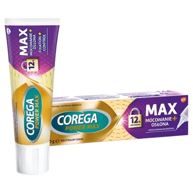 Corega Power Max Krem mocujący do protez zębowych neutralny smak 40 g - 2