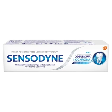 Sensodyne Mint Odbudowa i Ochrona Wyrób medyczny pasta do zębów z fluorkiem 75 ml - 0
