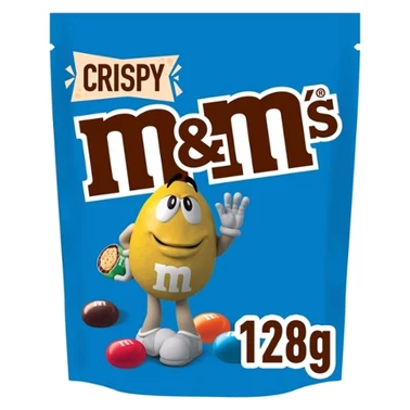 M&M's Crispy Cukierki z mlecznej czekolady z kruchym ryżowym wnętrzem 128 g - 0