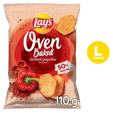 Lay's Oven Baked Pieczone formowane chipsy ziemniaczane o smaku grillowanej papryki 110 g - 2