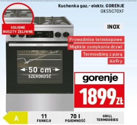Kuchenka gazowo-elektryczna Gorenje