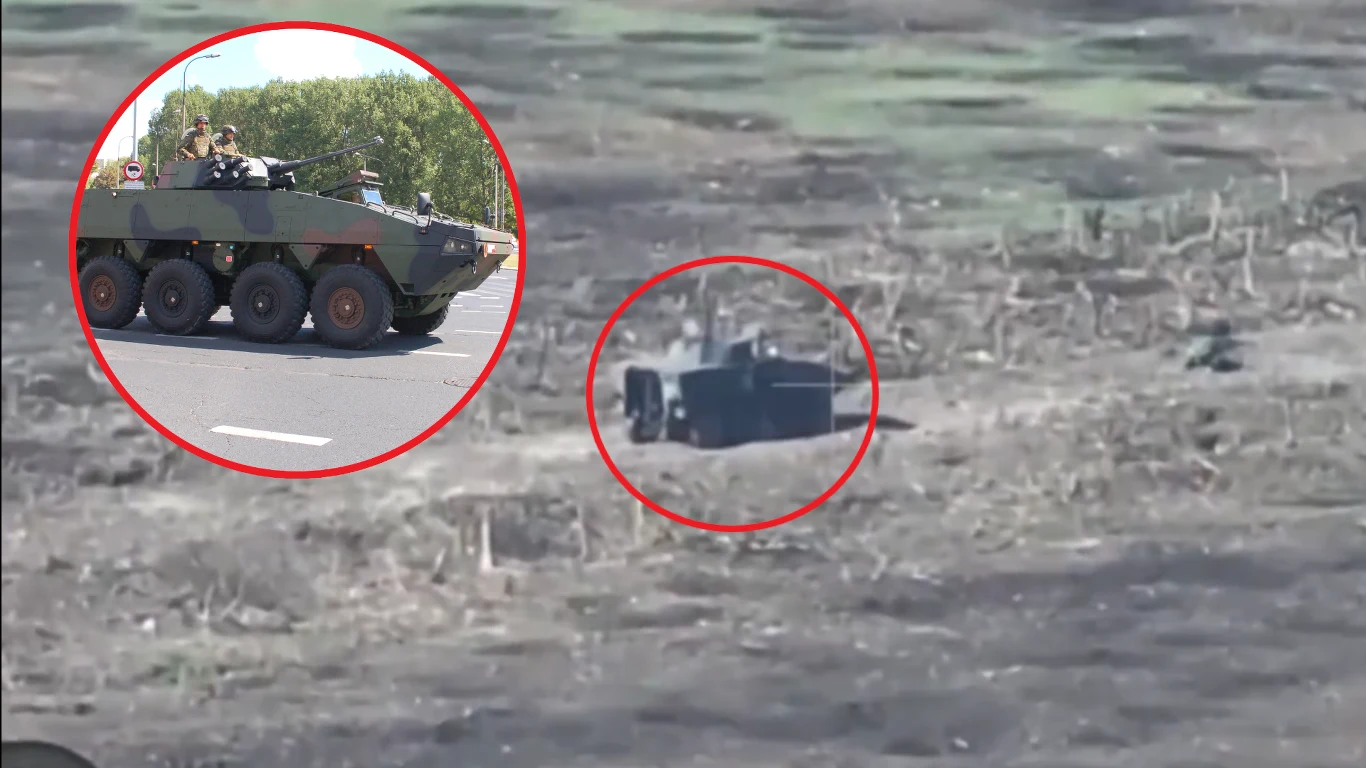 Polski transporter opancerzony KTO Rosomak po raz pierwszy zniszczony na Ukrainie Polski transporter opancerzony KTO Rosomak po raz pierwszy zniszczony na Ukrainie