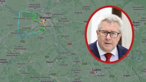 "Mój najkrótszy lot do Niemiec" - napisał europoseł Ryszard Czarnecki po awaryjnym lądowaniu na lotnisku Okęcie