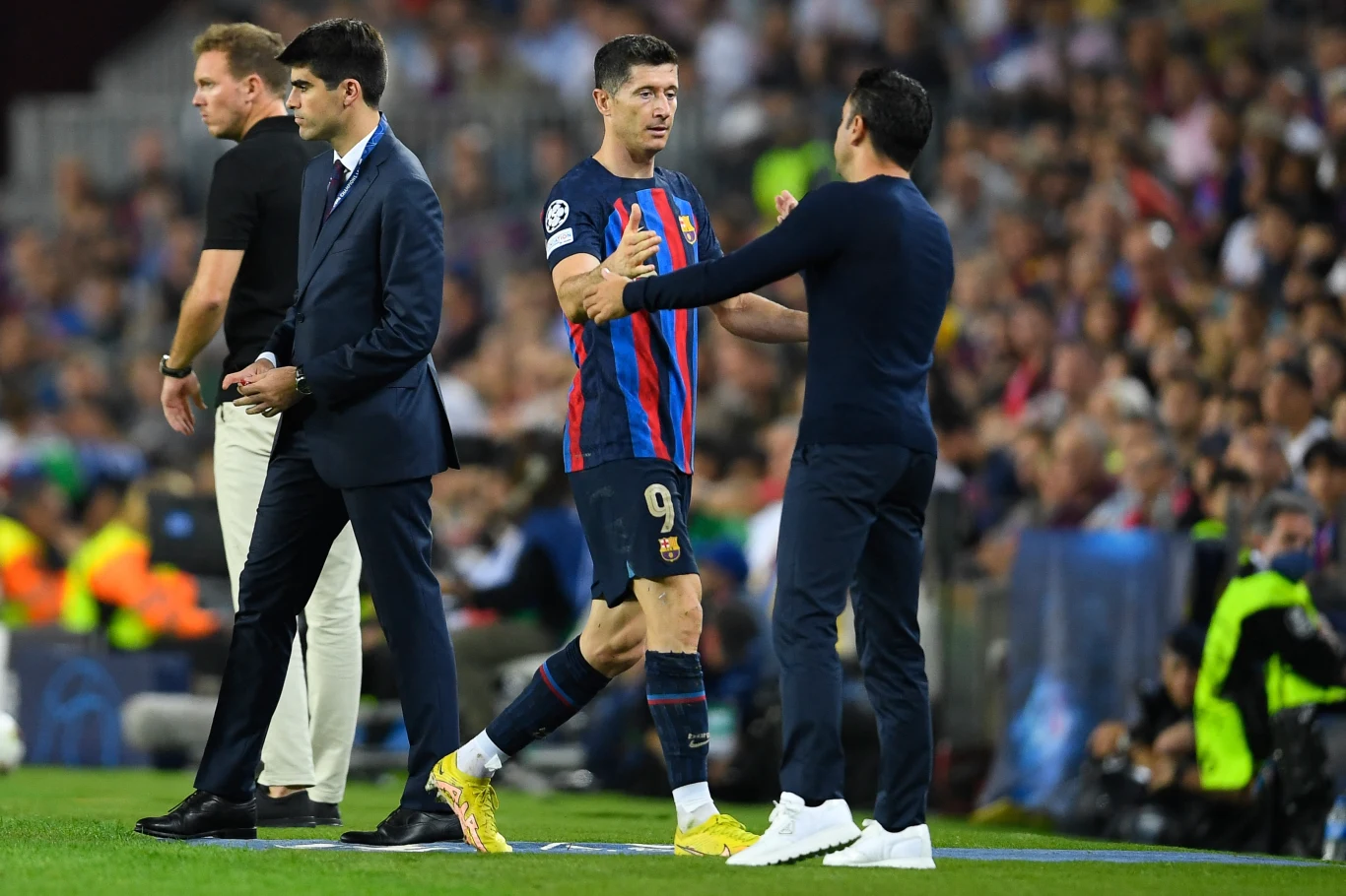 Robert Lewandowski i Xavi Hernandez Robert Lewandowski i Xavi Hernandez