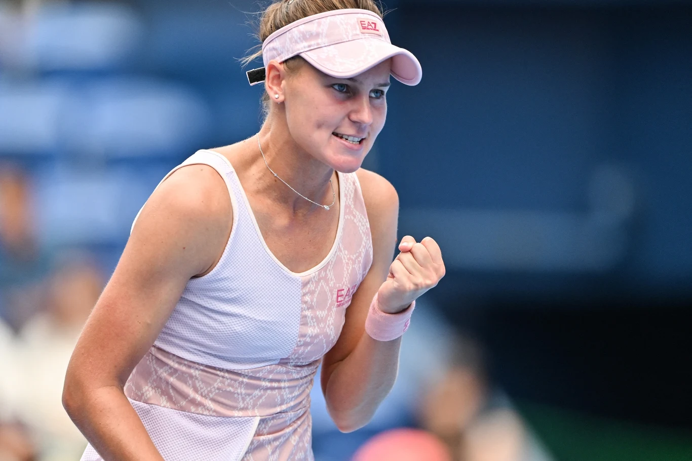 Weronika Kudiermietowa w meczu z Igą Świątek