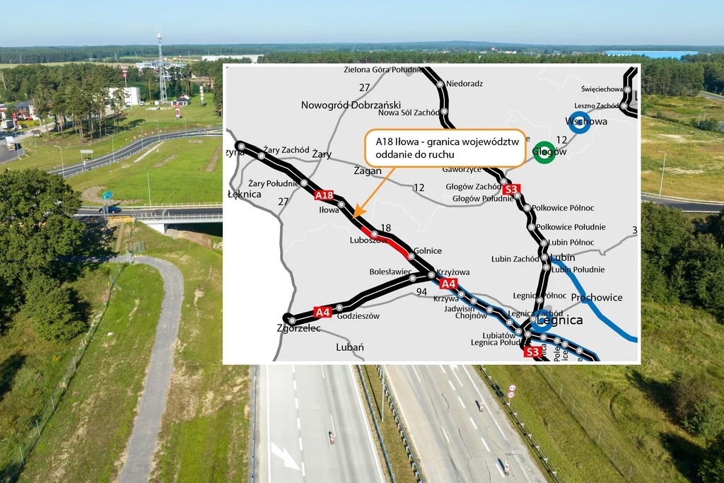 Do użytku został oddany kolejny odcinek autostrady A18.