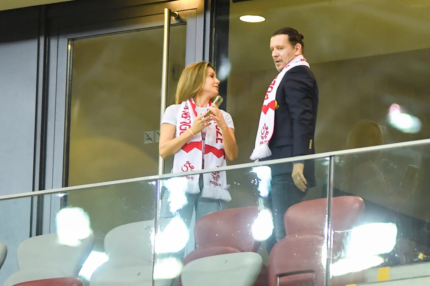 Radosław Majdan i Małgorzata Rozenek-Majdan na meczu reprezentacji Polski Radosław Majdan i Małgorzata Rozenek-Majdan na meczu reprezentacji Polski