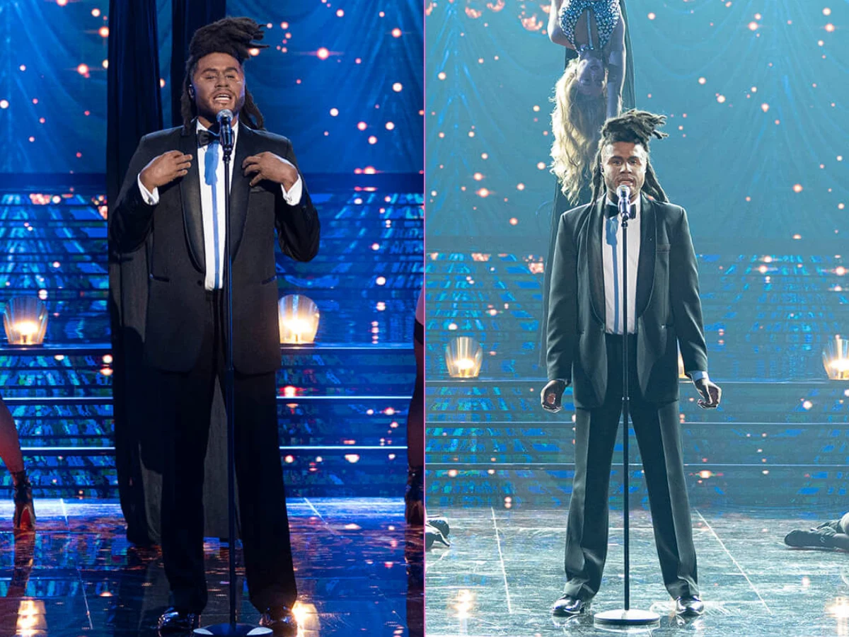 "Twoja Twarz Brzmi Znajomo". Nick Sincler jako "The Weekend"