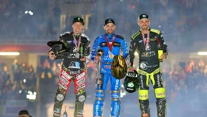 Podium Grand Prix 2023. Fredrik Lindgren, Bartosz Zmarzlik, Martin Vaculik.