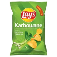 Lay's Max Chipsy ziemniaczane karbowane o smaku zielonej cebulki 190 g