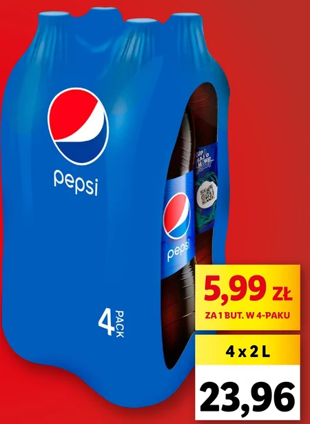 Pepsi-Cola Napój gazowany 8 l (4 x 2 l)