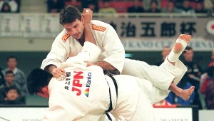 Paweł Nastula podczas walki judo w Tokio w 1999 roku