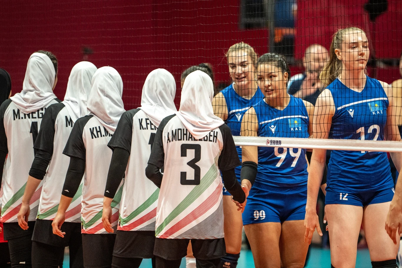 Kadr z meczu Afganistan - Kazachstan