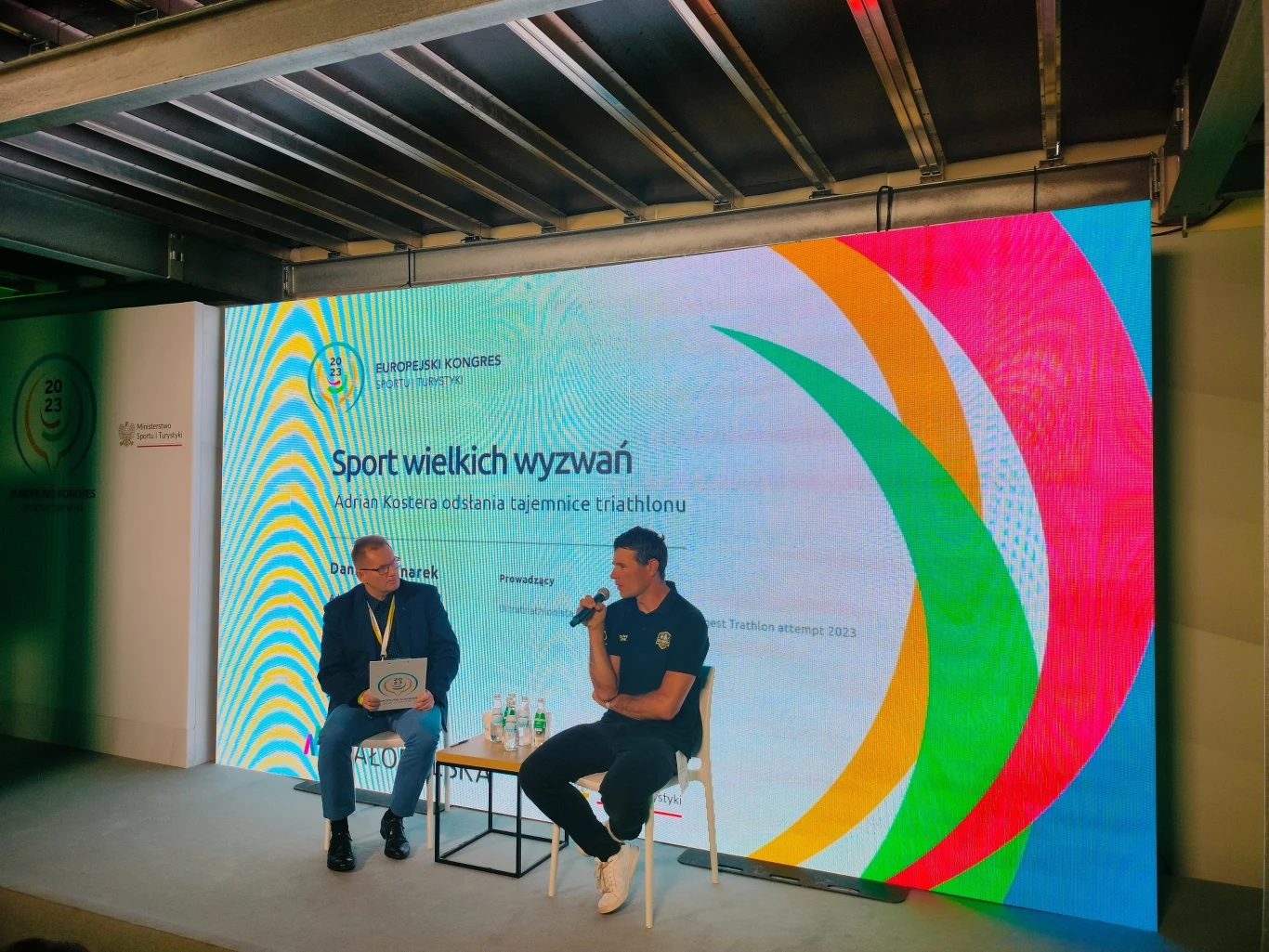 Adrian Kostera (po prawej) w czasie II Europejskiego Kongresu Sportu i Turystyki w Zakopanem