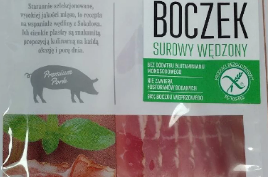Boczek firmy Sokołów wycofany ze sprzedaży Boczek firmy Sokołów wycofany ze sprzedaży