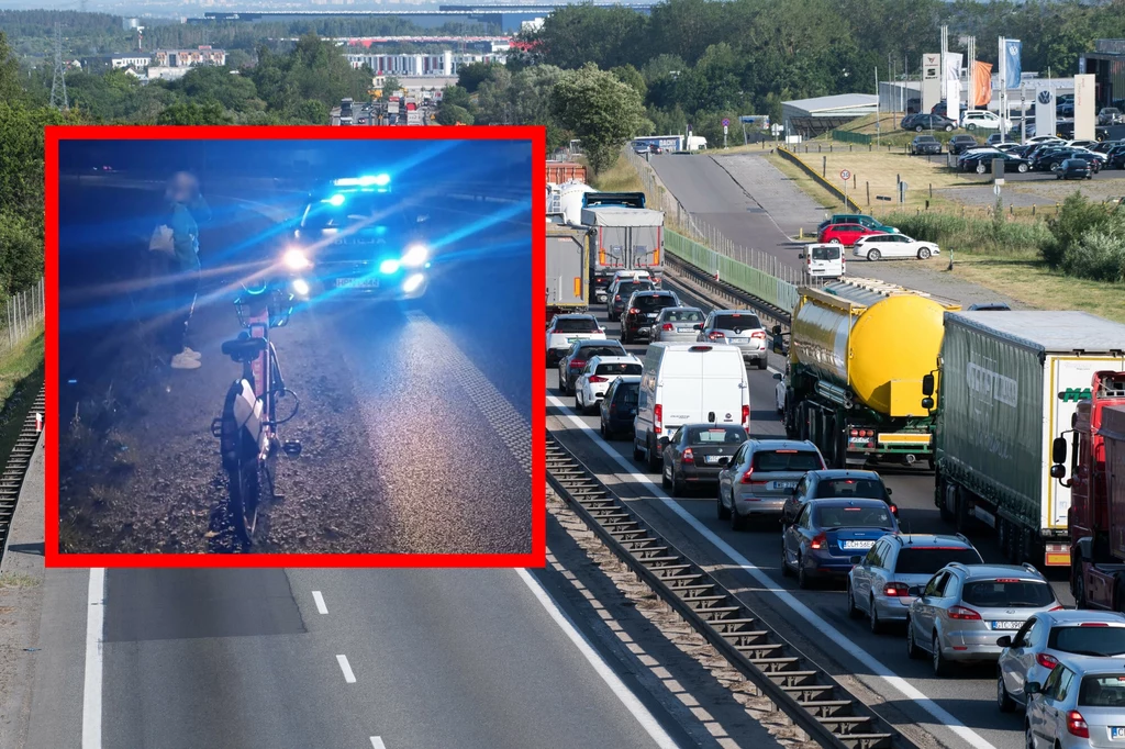 Wjechała na drogę ekspresową rowerem. Wysokość mandatu zwala z nóg