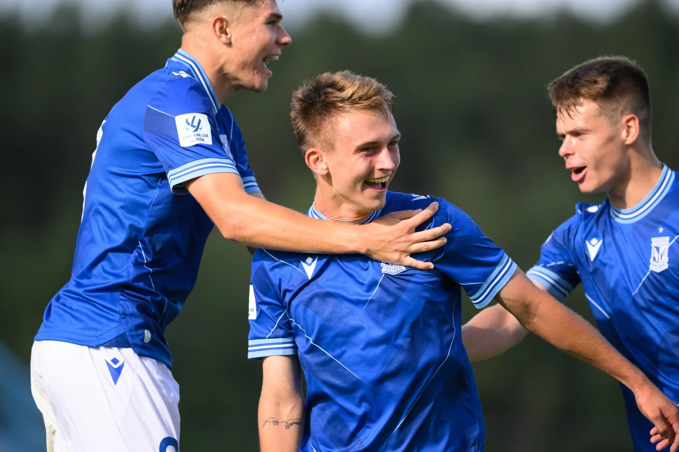 Norbert Pacławski po zdobyciu bramki w meczu z FC Nantes