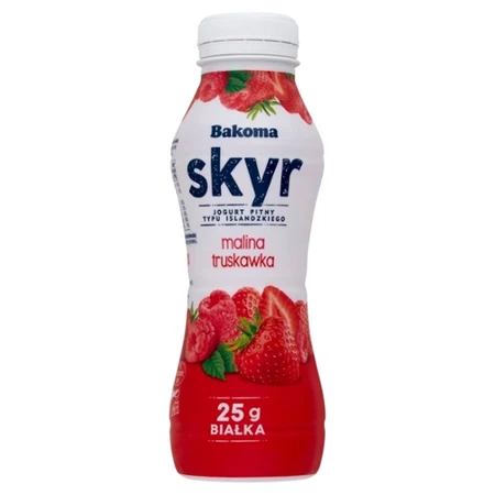 Bakoma Jogurt Pitny Typu Islandzkiego Skyr Malina Truskawka G