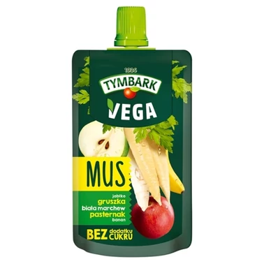 Tymbark Vega Mus jabłko gruszka biała marchew pasternak banan 100 g - 0