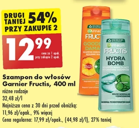 Garnier Fructis Aloe Hydra Bomb Szampon nawilżąjący 400 ml