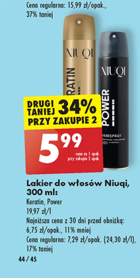 Lakier do włosów Niuqi