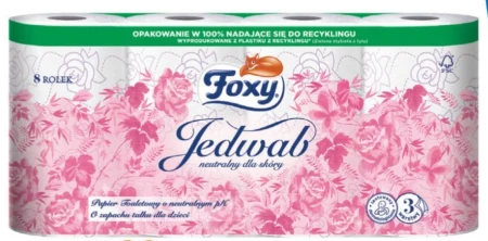 Foxy Jedwab Papier toaletowy 8 rolek