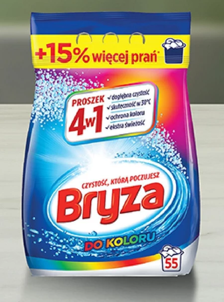 Bryza 4w1 Proszek do prania do białego 3,575 kg (55 prań)