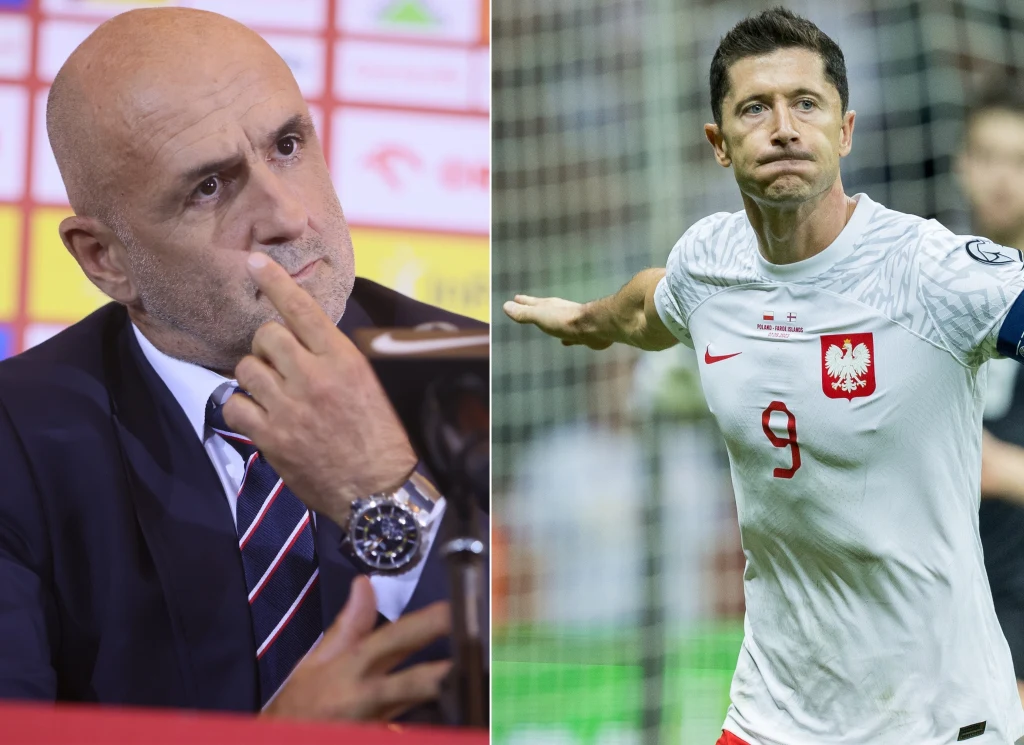 Michał Probierz i Robert Lewandowski Michał Probierz i Robert Lewandowski