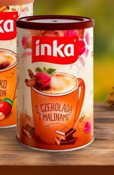 Inka Rozpuszczalna kawa zbożowa z czekoladą i malinami 120 g
