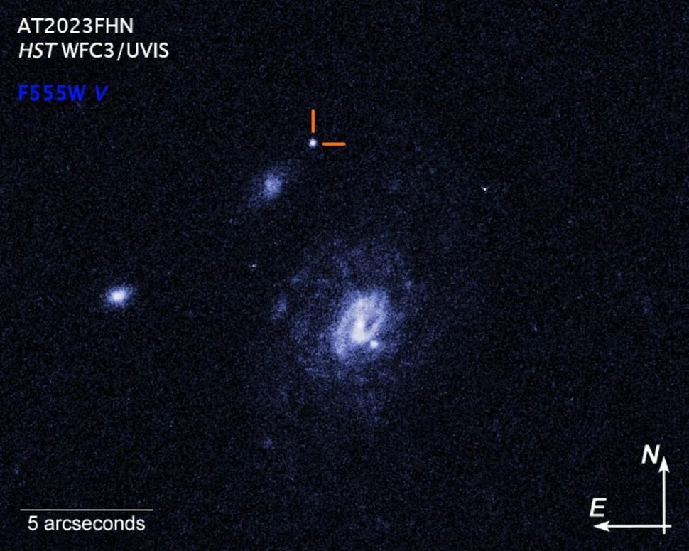 LFBOT Zięba uchwycony przez Kosmiczny Teleskop Hubble'a