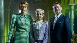 Magdalena Popławska, Ernestyna Tatarska i Robert Więckiewicz w serialu "Zwycięzca"