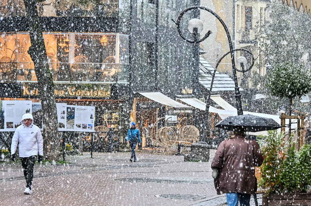 Pierwszy śnieg w Zakopanem 9 października 2023 roku