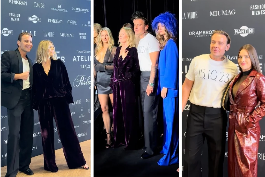Dawid Woliński w otoczeniu gwiazd na pokazie nowej kolekcji
