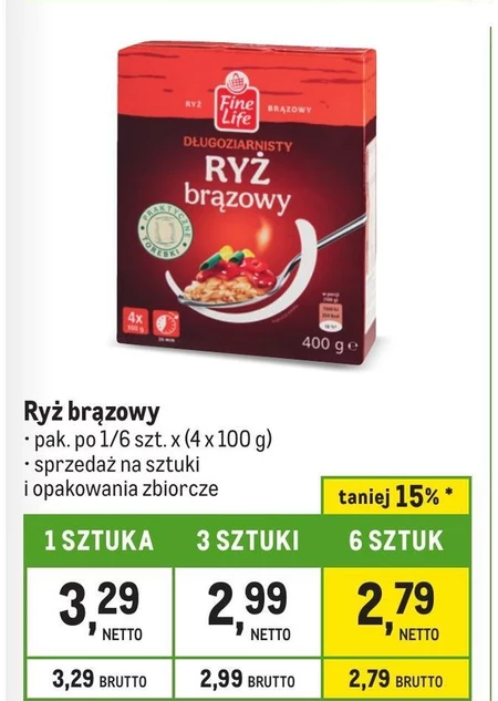 Ryż brązowy Fine life